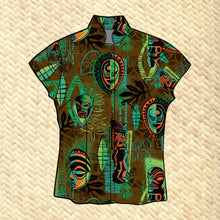 Load image into Gallery viewer, Jeff Granito&#39;s &#39;Tropic Tradewinds&#39; - Classic Aloha Button Up-Shirt - Womens - Pre-Order
