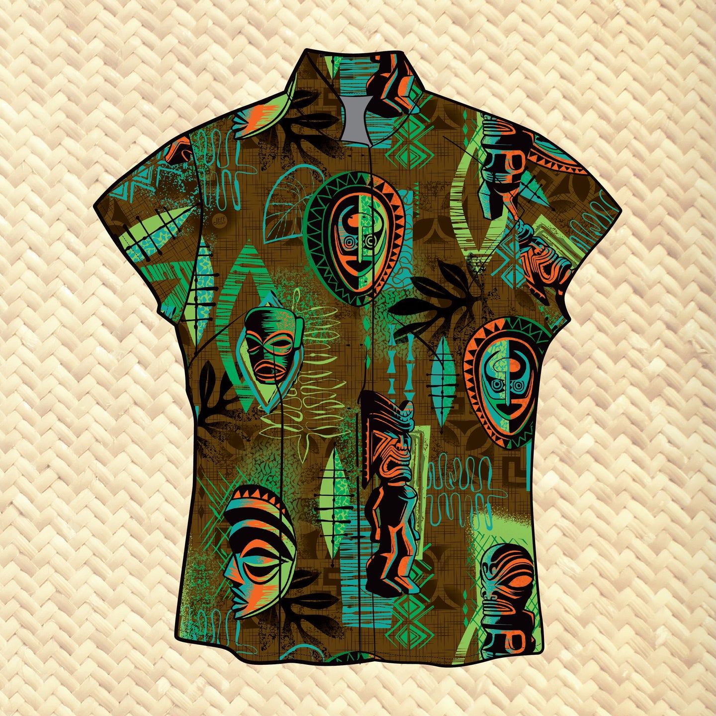 Jeff Granito's 'Tropic Tradewinds' - Classic Aloha Button Up-Shirt - Womens - Pre-Order