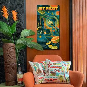 'Tiki Cocktail Menu Series: #2 Jet Pilot' Canvas Giclee