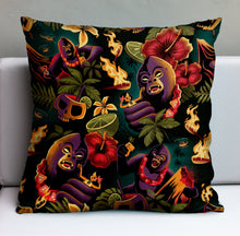 Load image into Gallery viewer, Jeff Granito&#39;s &#39;Tiki Kong&#39; Pillow Cover - Ready to Ship! (FREE SHIPPING in U.S.)
