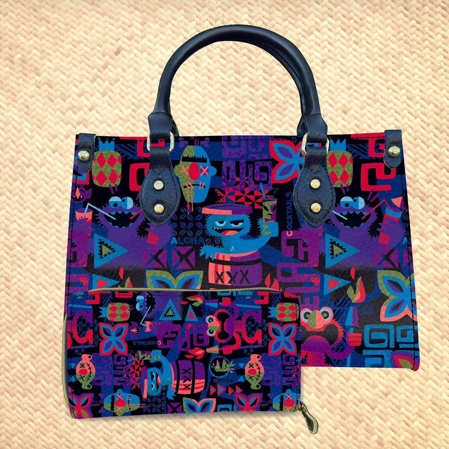 Jeff Granito's 'Tiki Monsters' Handbag and Zippered Wallet - Rolling Pre-Order / Ready to Ship!