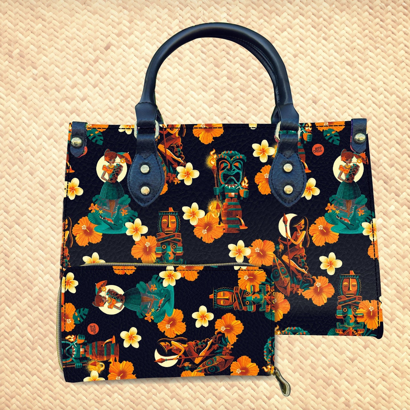 Jeff Granito's 'Tiki Portraits' Handbag and Zippered Wallet - Rolling Pre-Order / Ready to Ship!