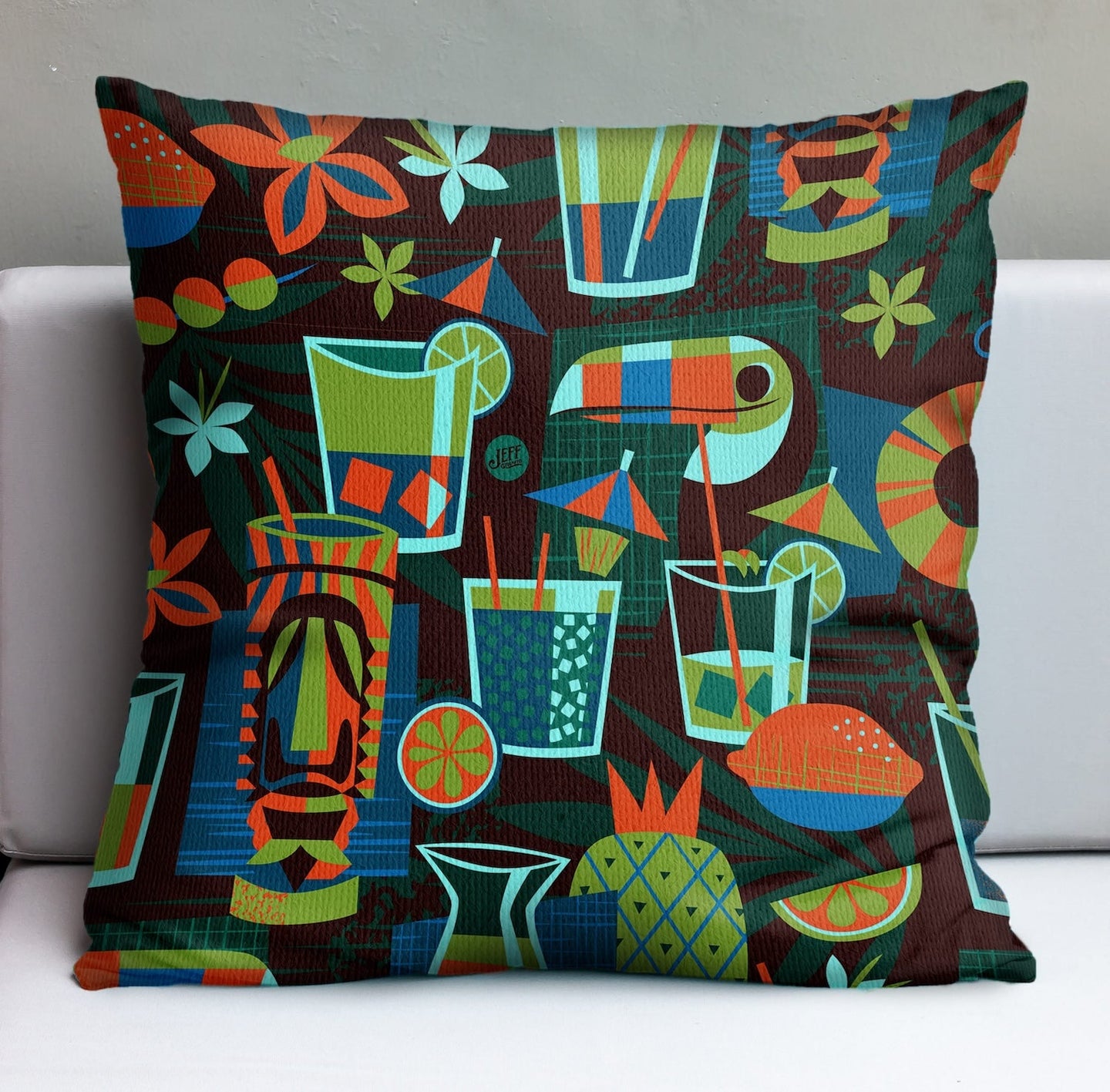 Jeff Granito's 'Toucan Trader' Pillow Cover - Ready to Ship! (FREE SHIPPING in U.S.)