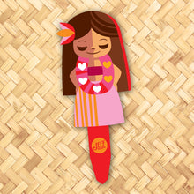 Load image into Gallery viewer, Jeff Granito's 'Hula Valentines' Metal Yard Stake Set of THREE (3) - Pre-Order
