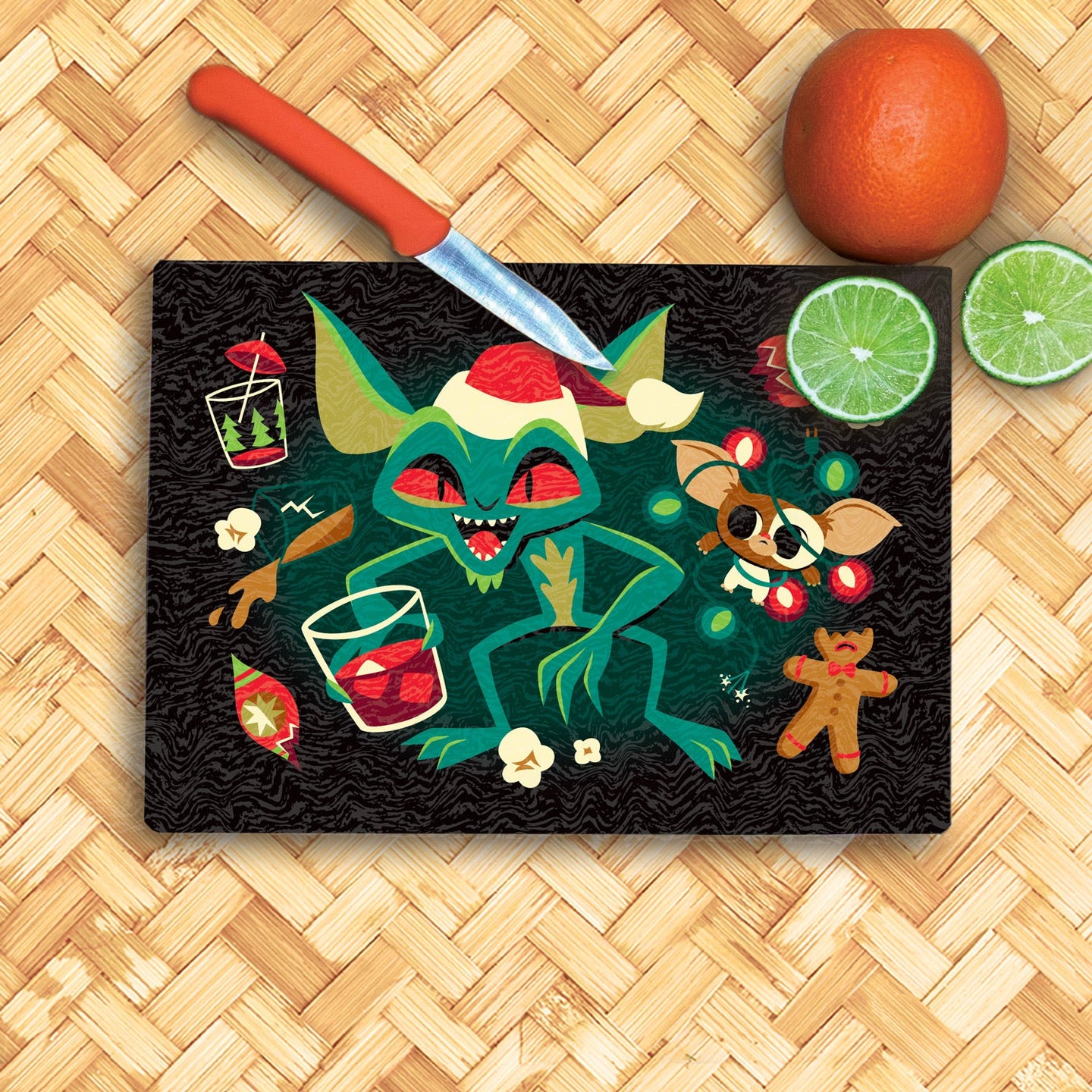 Jeff Granito's 'Wreck the Halls' Glass Cutting Board - Rolling Pre-Order / Ready to Ship!
