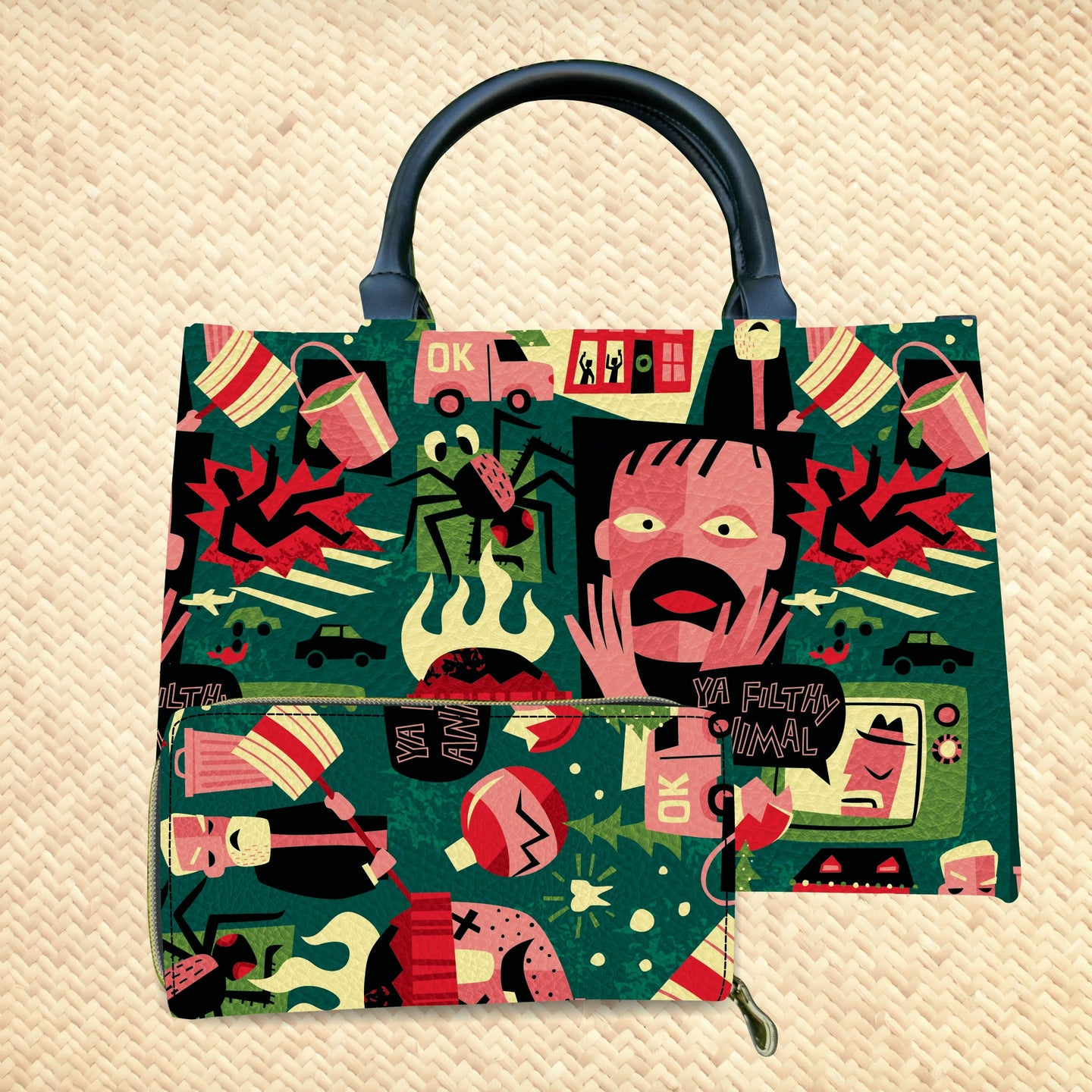 Jeff Granito's 'Ya Filthy Animals' Handbag and Zippered Wallet Set - Rolling Pre-Order / Ready to Ship!
