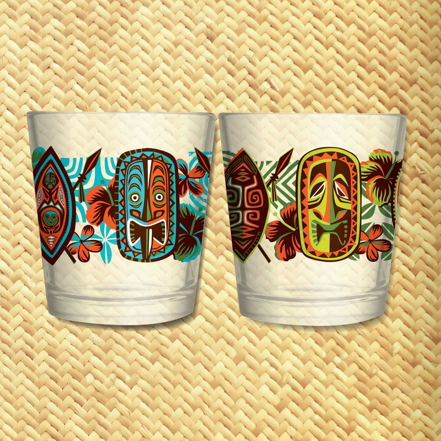 Jeff Granito's 'Hidden Haven' Mai Tai Cocktail Glass (1) - Ready to Ship!