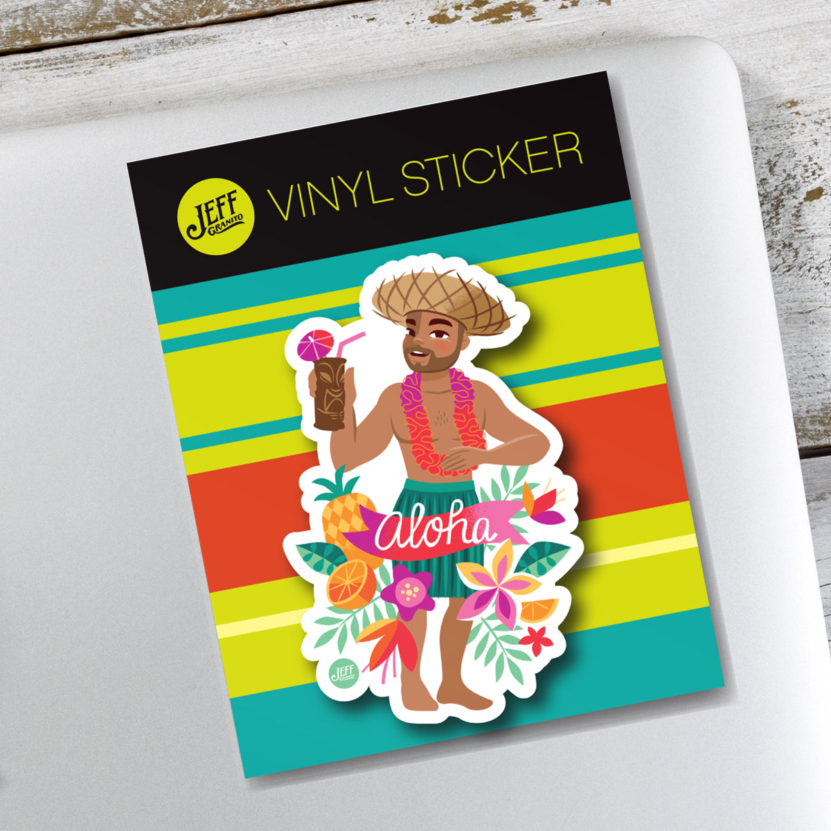 Jeff Granito's 'Kahuna Hula' Vinyl Sticker - Ready to Ship!