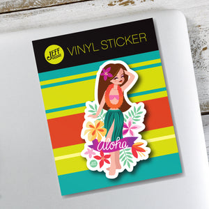Makena Hula Vinyl Sticker