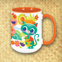 Load image into Gallery viewer, &#39;Tropical Spring Cats&#39; Coffee Mug - Pre-Order
