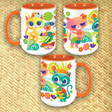 Load image into Gallery viewer, &#39;Tropical Spring Cats&#39; Coffee Mug - Pre-Order
