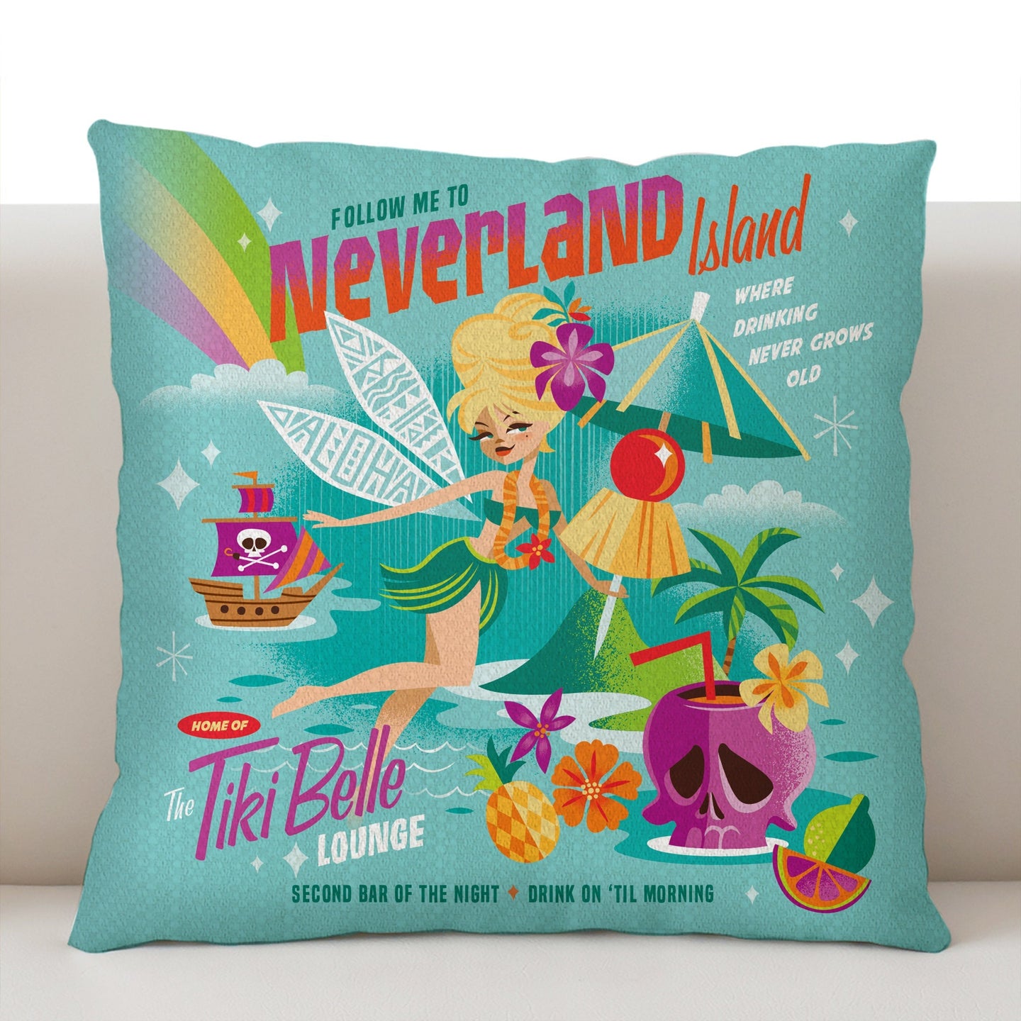 Jeff Granito's 'Tiki Belle Daylight' Pillow Cover - Ready to Ship! (FREE SHIPPING in U.S.)