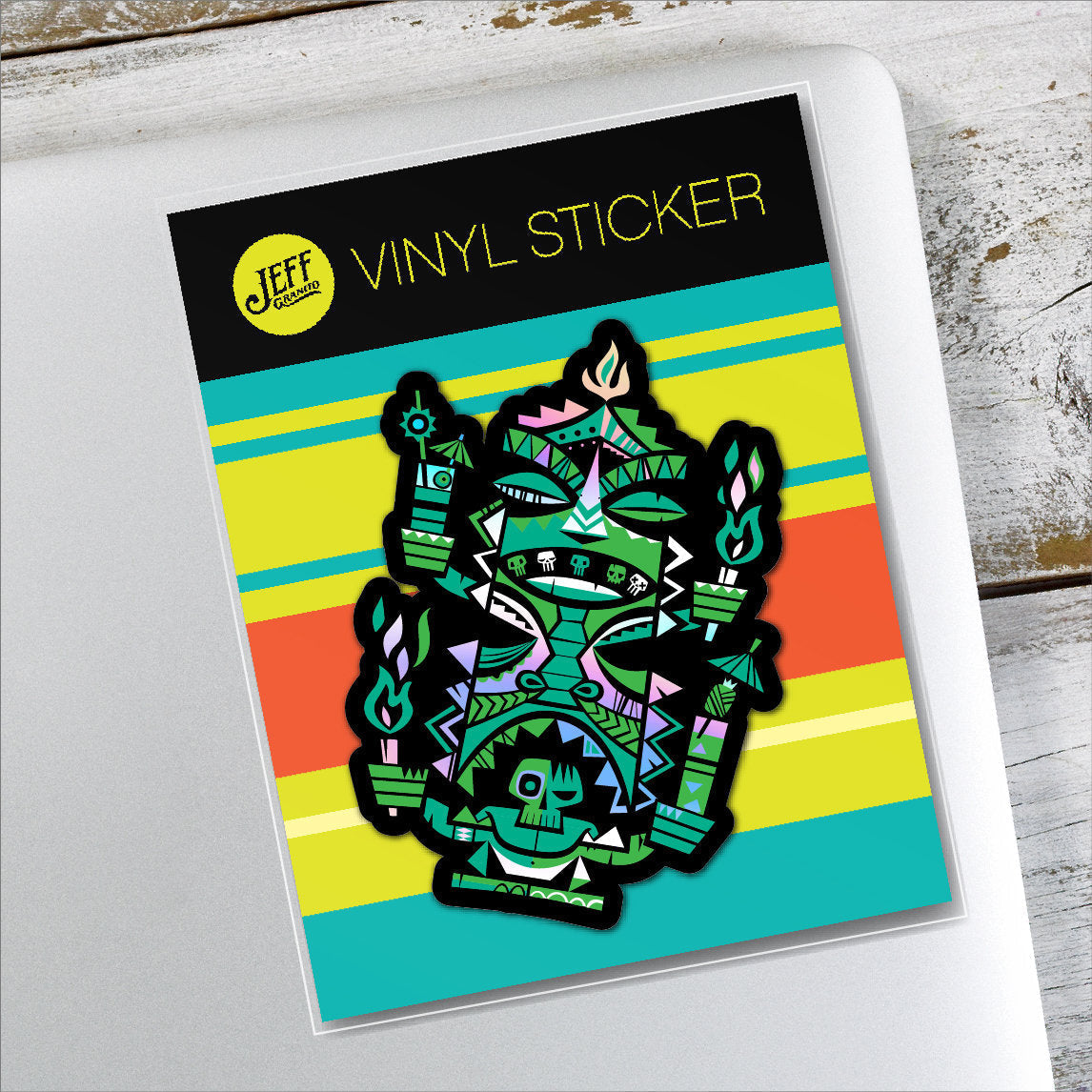Jeff Granito's 'Greedy Tiki' Vinyl Sticker - Ready to Ship!