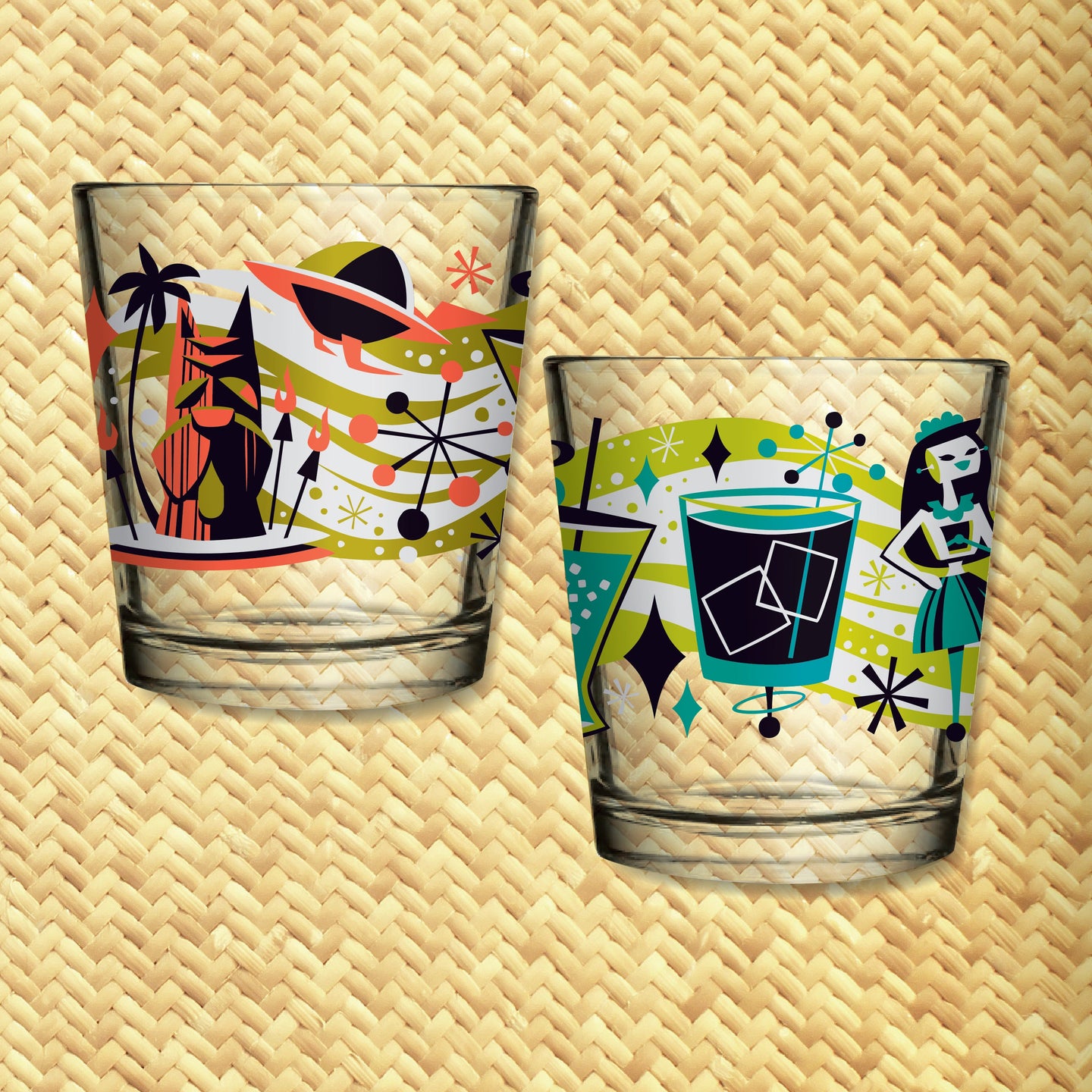 Jeff Granito's 'Cosmic Cocktails' Mai Tai Cocktail Glass (1) - Pre Order