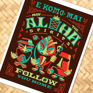 Aloha Spirits Orange Print