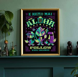 Aloha Spirits Purple Print