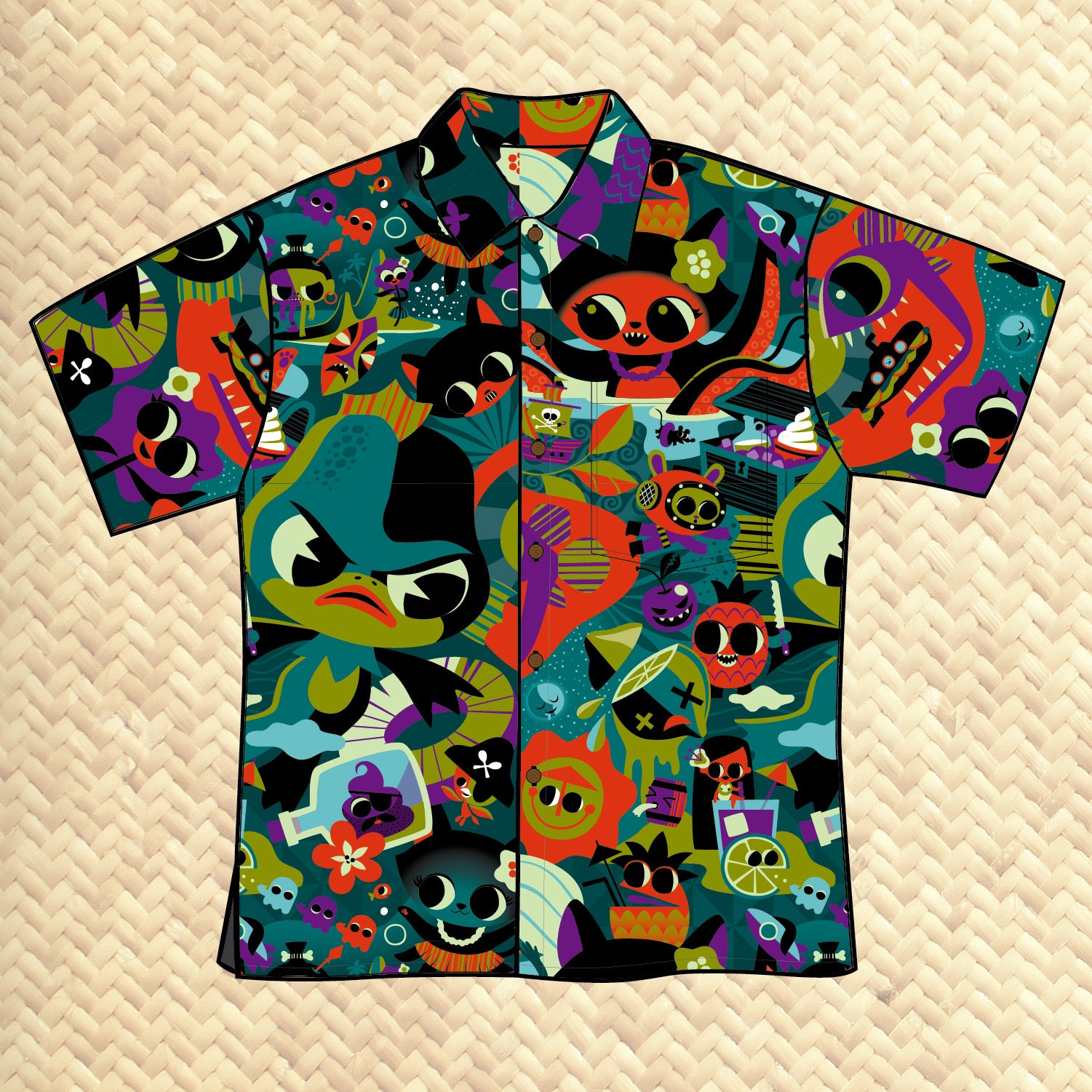 トップス Aloha Blossom LUCKY / BLACK 42 LUCKY / BLACK | Aloha Blossom (MEN)(アロハブロッサム