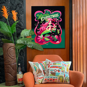 Emerald Mermie Autographed Canvas Giclee