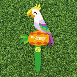 Birds Singing Welcome Yard Stakes Set of 2