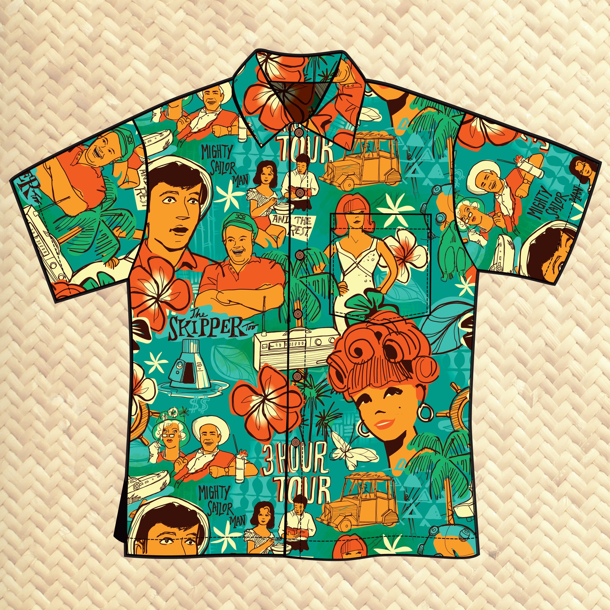 LAST CHANCE, Three Hour Tour 1st Edition Unisex Aloha Shirt – Jeff