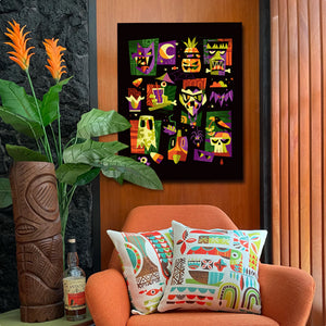 Green Trick or Tiki Autographed Canvas Giclee