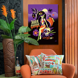 Hula Ghoul Autographed Canvas Giclee