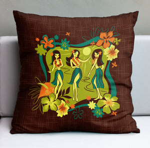 Hula Floral Pillow Cover
