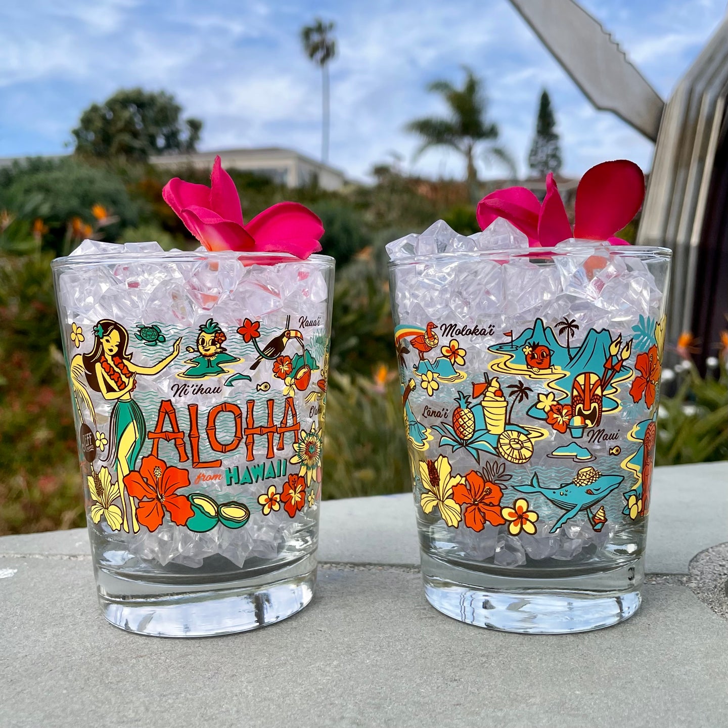Wish You Were Here Cocktail Glass Set