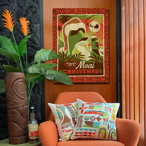 Moai Christmas Autographed Canvas Giclee