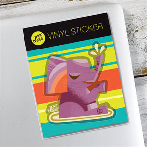 Jungle Elephant Vinyl Sticker