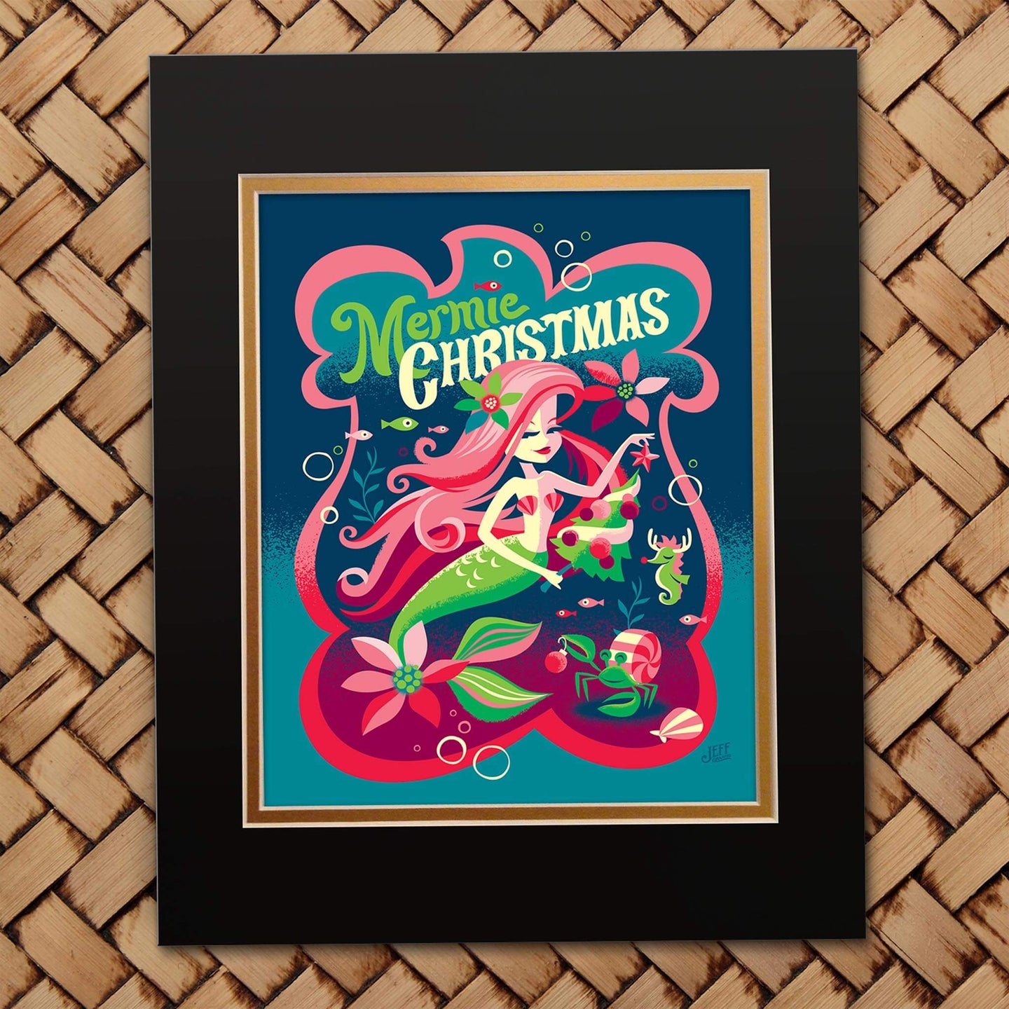 Sapphire Mermie Christmas Print