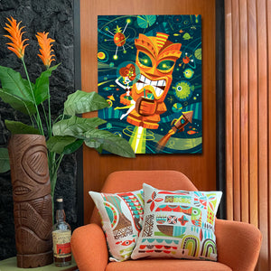Tiki Planet Autographed Canvas Giclee