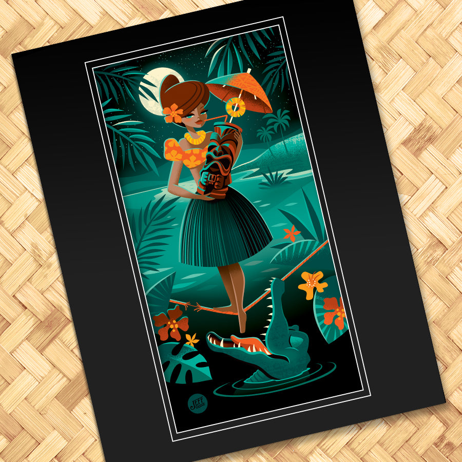 Tiki Croctails 12X24 Autographed Gallery Canvas Giclee