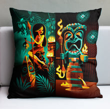 Load image into Gallery viewer, Tiki Portraits Pillow Cover
