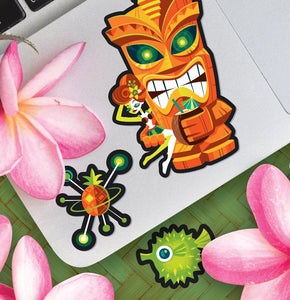 Tiki Planet Vinyl Sticker