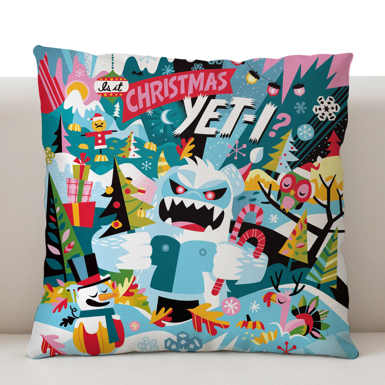 Is It Christmas Yeti? Pillow Cover