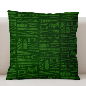 Trick or Tiki Green Pillow Cover