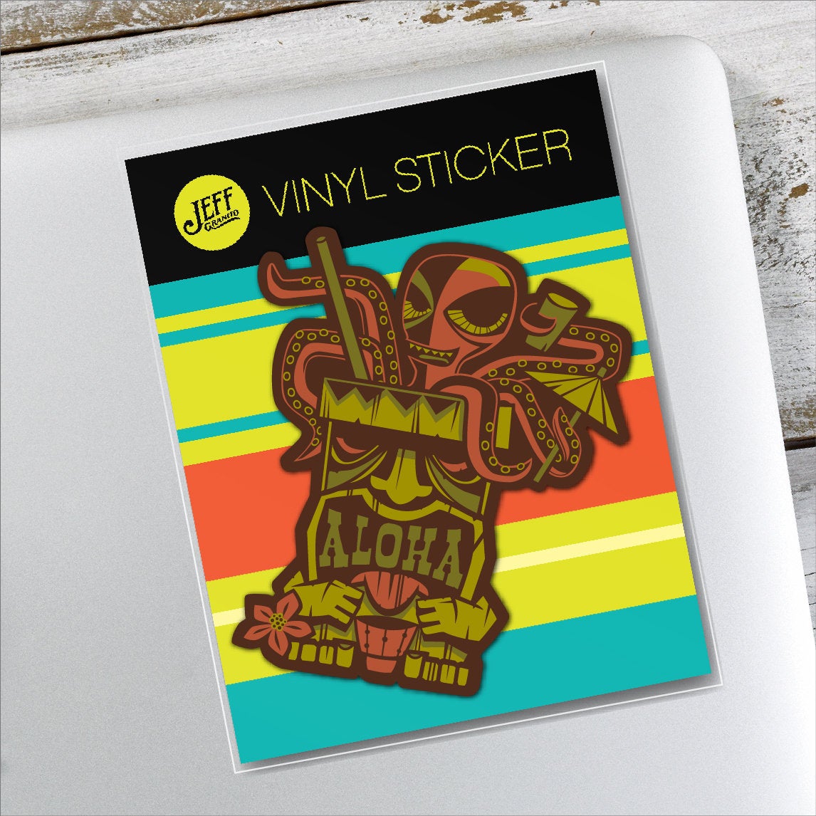 Aloha Vinyl Sticker Jeff Granito Designs