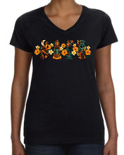 Load image into Gallery viewer, Tiki Portraits Ladies V-Neck Tee
