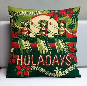 Happy Huladays Outdoor Pillow Cover