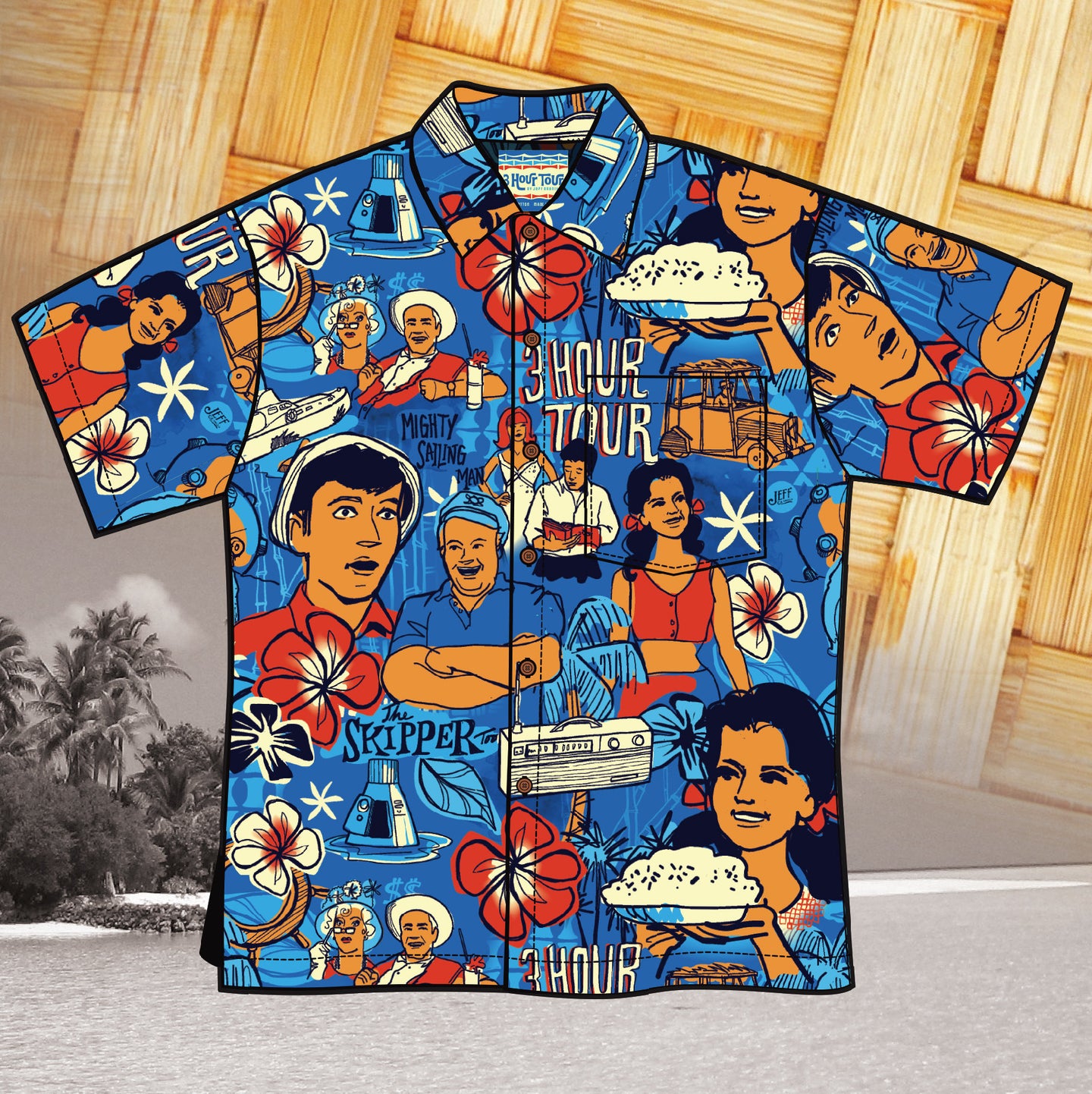 LAST CHANCE, Three Hour Tour 2nd Edition Unisex Aloha Shirt – Jeff