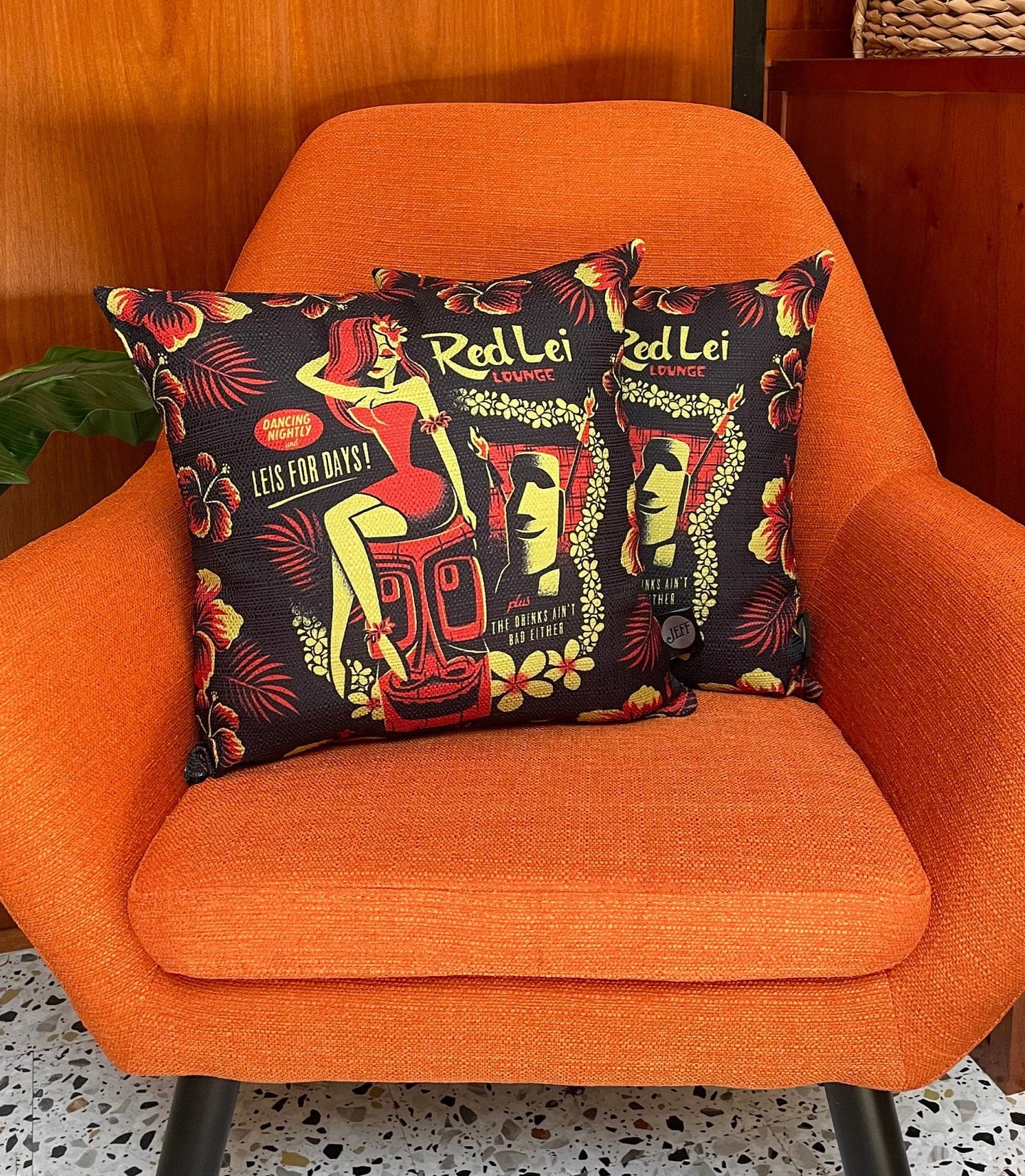 Red Lei Lounge Pillow Cover