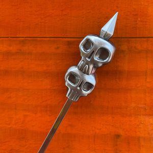 Be-Headed Sculpted Metal Swizzle Stick