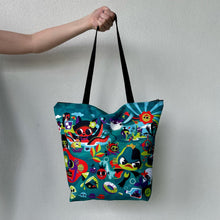 Load image into Gallery viewer, Black Lagoon Zipper Tote
